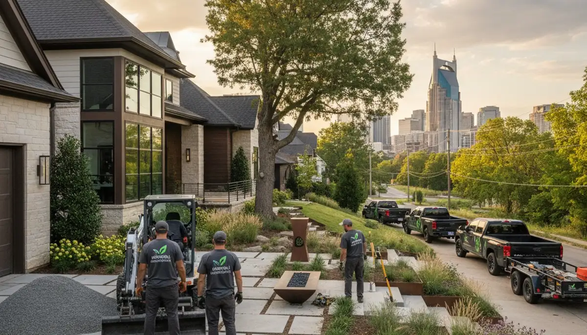 Landscaping team serving Bloomington, IN with professional lawn care and landscape maintenance