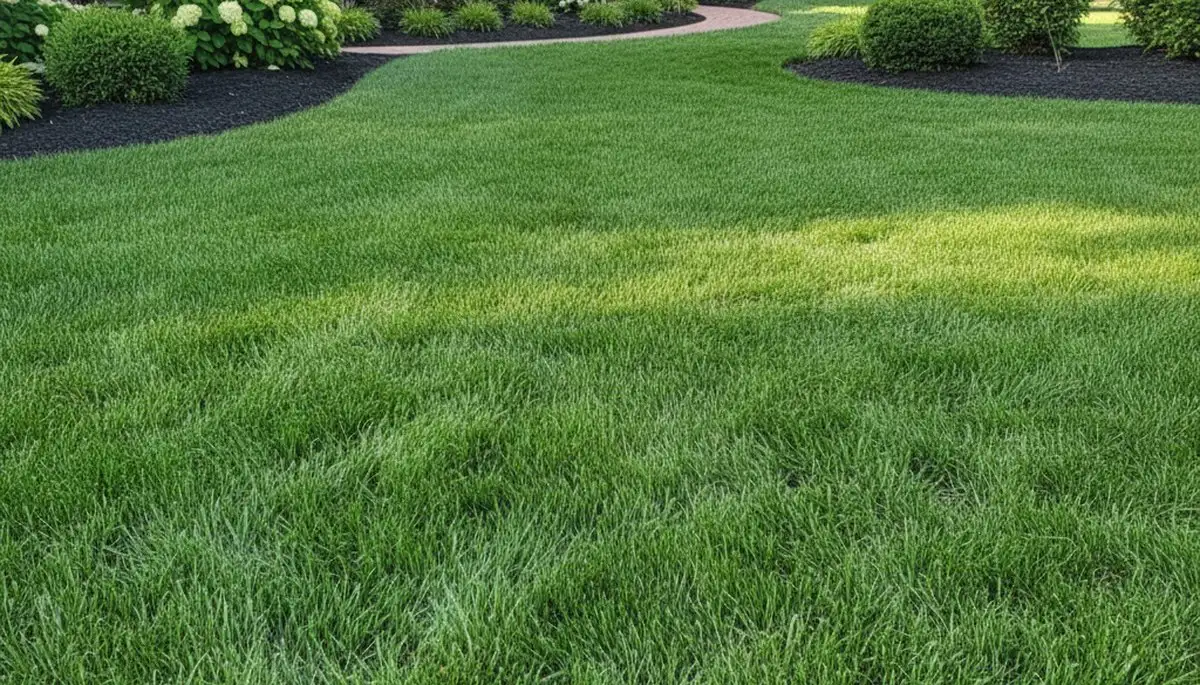 Lush green residential lawn maintained by Chop Chop Landscaping in Bloomington, IN